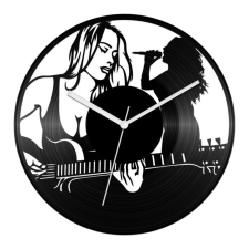  Női gitáros bakelit óra falióra