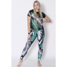  Női hosszú prémium leggings ALTISPORT VOJ/ALW001LEG01 FEKETE/TÜRKIZ méret: S