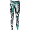  Női hosszú prémium leggings ALTISPORT VOJ/ALW001LEG01 FEKETE/TÜRKIZ méret: XXXL