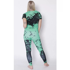 Női hosszú prémium leggings ALTISPORT VOJ/ALW012LEG01 FEKETE/TÜRKIZ méret: S női nadrág
