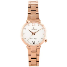 Női karóra rózsaarany fém szíjjal, ezüst számlap, Miyota quartz, 30 mm karóra