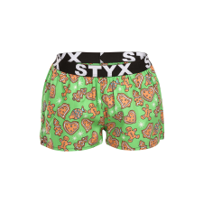 Női klasszikus boxeralsó Styx művészet sport gumi karácsonyi mézeskalács (T1753) XXL női alsó