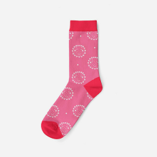  Női pamut zokni - rózsaszín-pink - kör mintás - 39-42 - Evidence