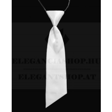  Női szatén gumis nyakkendő - Fehér