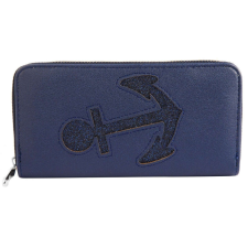  Női tengerész kék pénztárca,- Textilbőr pénztárca