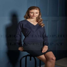  Női V-nyakú pulóver női pulóver, kardigán