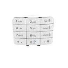 Nokia 5200/5300 alsó, Gombsor (billentyűzet), fehér mobiltelefon, tablet alkatrész