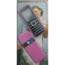 Nokia 6080 elő+akkuf, Előlap, rózsaszín mobiltelefon, tablet alkatrész