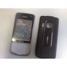 Nokia 6210 Nav elő+akkuf, Előlap, fekete mobiltelefon, tablet alkatrész
