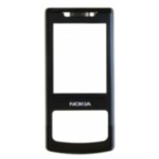 Nokia 6500 Sl, Előlap, (plexi nélkül), fekete mobiltelefon, tablet alkatrész