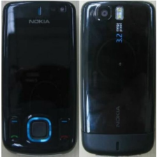 Nokia 6600 Sl elő+akkuf, Előlap, kék mobiltelefon, tablet alkatrész