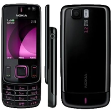 Nokia 6600 Sl elő+akkuf, Előlap, magenta mobiltelefon, tablet alkatrész