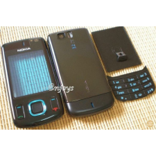 Nokia 6600 Sl komplett ház, Előlap, fekete mobiltelefon, tablet alkatrész