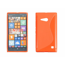 Nokia Lumia  730/735, Szilikon tok, S-Case, narancs tok és táska