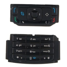 Nokia N95 alsó+felső, Gombsor (billentyűzet), fekete mobiltelefon, tablet alkatrész