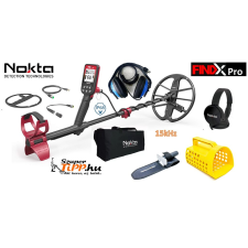 Nokta Nokta FindX Pro fémkereső + vízálló fejhallgató + ásószita fémdetektor