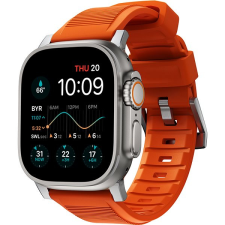 Nomad Rugged Strap Apple Watch 42/44/45/Ultra 49mm - Orange/Silver okosóra kellék