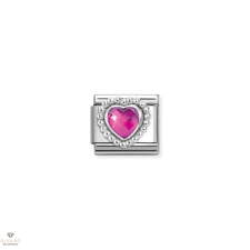 Nomination &quot;Fuchsia szív&quot; charm - 330606-030 medál