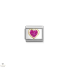 Nomination "Pink szív" charm - 030220-09