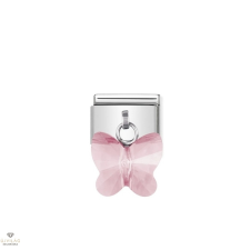 Nomination &quot;Rózsaszín pillangó&quot; charm - 030604-11 medál