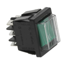 Non branding Váltó 2-pólusú kapcsoló zöld 16A 250V beépíthető gépek kiegészítői