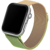 Noname Beline Apple Watch Fém Óraszíj 38/40/41mm Zöld/arany (5904422912772)