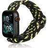 Noname Beline Apple Watch Textil Óraszíj 42/44/45/49mm Fekete/Lime (5904422919986)