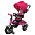 Noname Szülőkaros tricikli, felfújható kerekű tricikli, rózsaszín