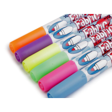 Noname Vízálló textilfestő filctollak, 6 szín, neon színek, 750625 filctoll, marker