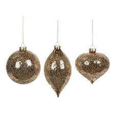 Nonbrand 3 darabos készlet Champagne Crush fa díszek, üveg, 8 cm karácsonyfadísz
