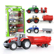Nonbrand 4 részes színes traktor kollekció – minden amire egy gazdaságban szükséged lehet (BBJ) autópálya és játékautó