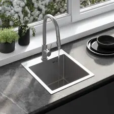 Nonbrand Acél mosogatótálca Leo 40 BRUSH NICKEL mosogatótálca
