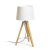 Nonbrand ALVIS/AMBITUS 30 asztali lámpa  Polycotton fehér/bambusz 230V LED E27 15W