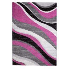 Nonbrand Barcelona Hullámos Szőnyeg - Lila-Szürke-Fekete - 200x290 cm lakástextília