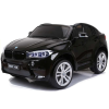 Nonbrand BMW X6 M, 2 személyes 12V Elektromos kisautó 2db (120W) motorral 2.4GHz szülői távirányítóval, nyitható ajtóval, EVA kerekekkel fekete lakkozott 2843