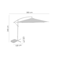 Nonbrand Demi Kerti Napvitorla - Zöld - 300 cm kerti bútor