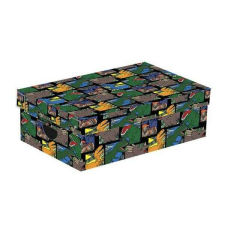 Nonbrand Dinós laminált kartondoboz tetővel - 35,5x9,5x24 cm ajándéktasak