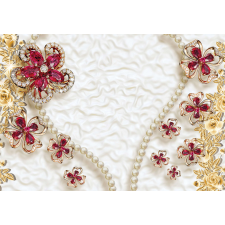 Nonbrand Elegáns 3D Falikép - Gyémánt, Gyöngy, Arany - XL tapéta, díszléc és más dekoráció