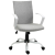 Nonbrand Ergonomikus irodai szék, Vinsetto, Acél/poliészter, Elfordítható, Állítható magasságú, 61 x 61 x 89-99 cm, Fehér/Szürke
