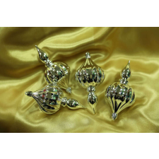 Nonbrand Ezüst felfüggeszthető karácsonyfadíszek 4db 11cm karácsonyfadísz