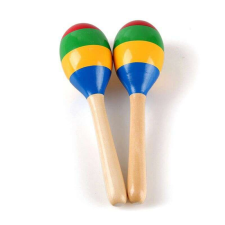 Nonbrand Fa szivárvány maracas - közepes játékhangszer