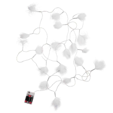 Nonbrand FEATHERS égősor tollakkal USB csatlakozóval, 20 égő karácsonyfa izzósor