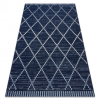 Nonbrand Fonott sizal color szőnyeg 47268/309 Rombusz Négyzetek Kék 120x170 cm