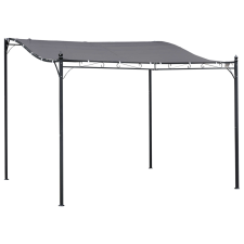 Nonbrand Gazebo Kerti pavilon sátor, vízálló, 297x297cm, fekete / szürke kerti bútor