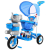 Nonbrand Gyerek Tricikli napernyővel, elefántos, kék
