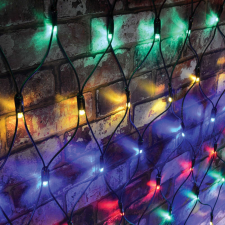 Nonbrand Karácsonyi 8 funkciós fényháló, 200 led, kültéri/beltéri, színes fehér kültéri izzósor