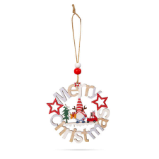 Nonbrand Karácsonyi dekoráció - fa, manó - 11 cm - Merry Christmas karácsonyi dekoráció