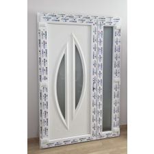 Nonbrand Kétszárnyas Duna Műanyag Bejárati Ajtó 138x208 nyílászáró