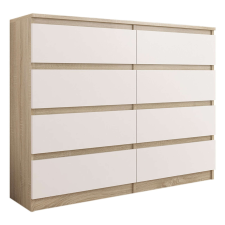 Nonbrand Komód 8 fiókos 120 cm R120-S8 sonoma mix bútor