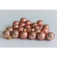 Nonbrand Korall üveg karácsonyi gömbök 10cm 4db karácsonyfadísz
